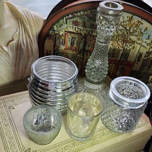 Pottery Barn Candlestick Included In Set Of 5 Heights Textures #5E